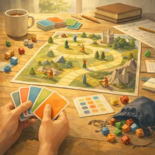 Games and play hobbies including board games, card games, and tabletop RPGs