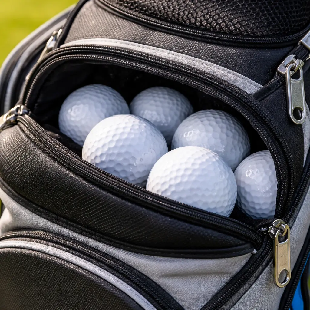 Golf bag with clubs — a complete budget set should include a carry or stand bag