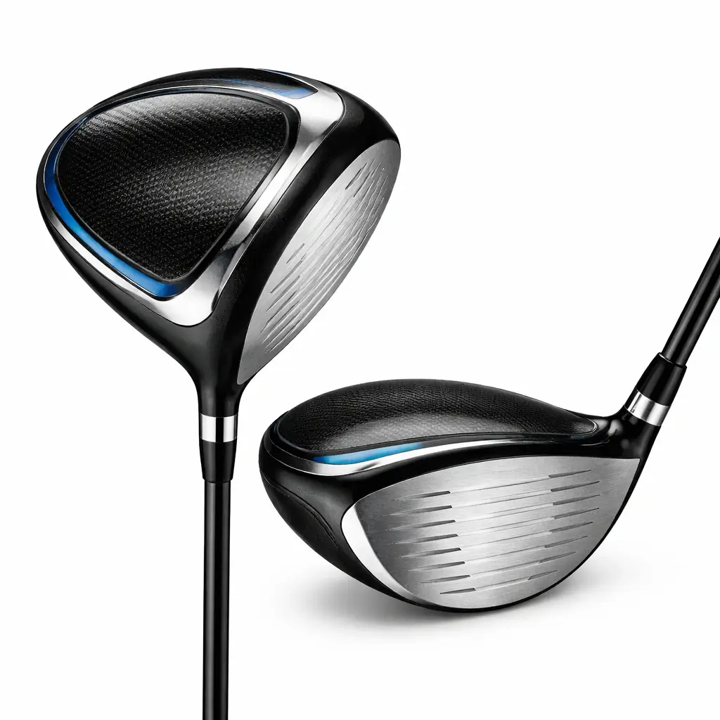 Large-headed driver from a budget golf set providing maximum forgiveness off the tee