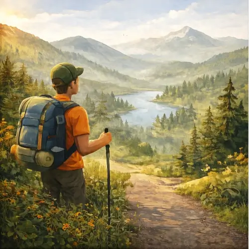 Hiking — an outdoor hobby exploring trails, forests, and mountains