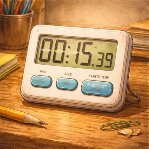 Digital timer used to track speedrun completion times while practising video game runs